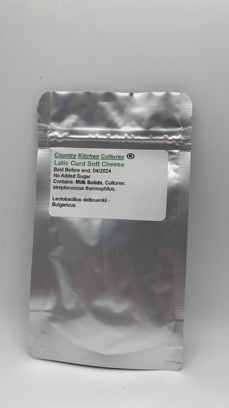 One sachet of lactic soft curd cheese culture
